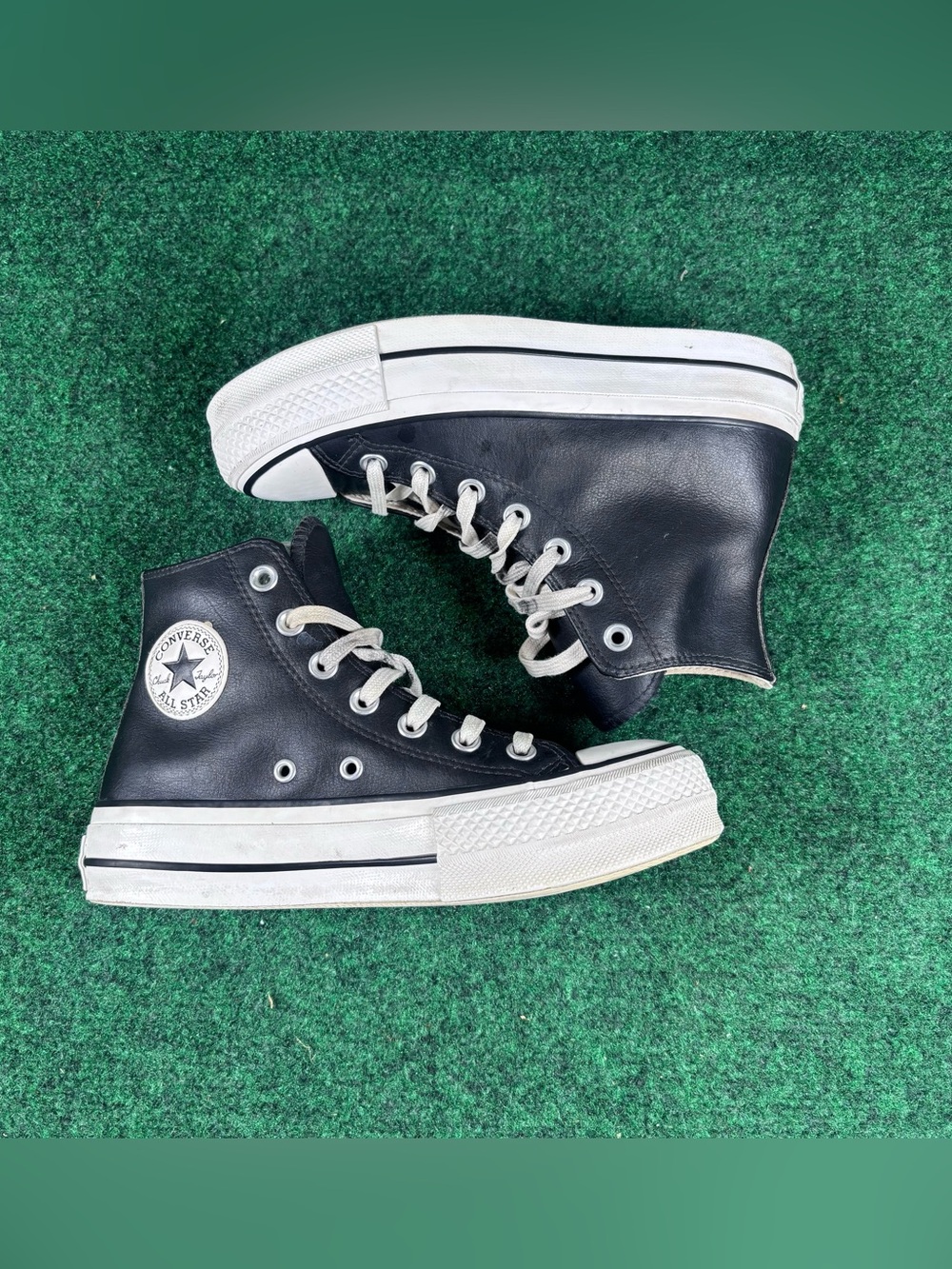 Women's Converse Chuck Taylor All Star Lift 'Black Leather' - Size 6
